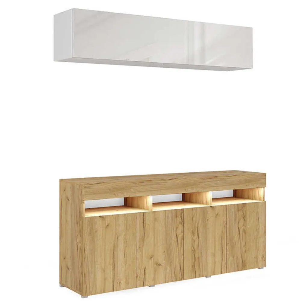 Zestawy Mebli Do Salonu|Meblościanki>BROMARKT Meble do salonu Komoda i barek PREMIUM