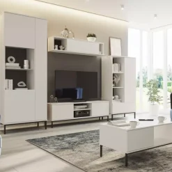 Zestawy Mebli Do Salonu>GiB Meble Meble do salonu nowoczesne QUARTE Białe