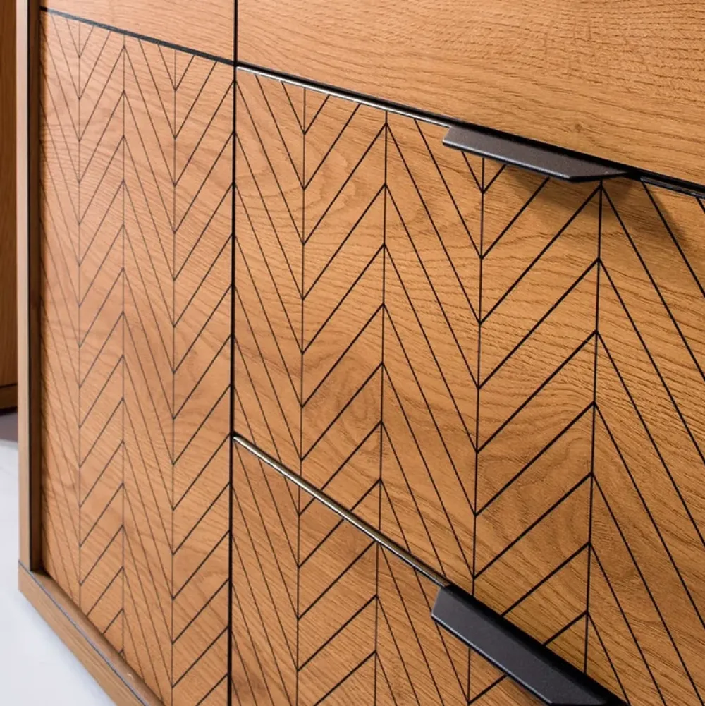 Zestawy Mebli Do Salonu>JARSTOL Meble do salonu nowoczesne FONETTI dąb karmel