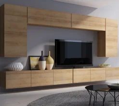 Meble Młodzieżowe|Zestawy Mebli Do Salonu>GiB Meble Meble do salonu styl nowoczesny MODERN 13 dąb złoty