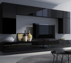 Zestawy Mebli Do Salonu|Zestawy Mebli Młodzieżowych>GiB Meble Meble do salonu styl nowoczesny połysk MODERN 13 czarny