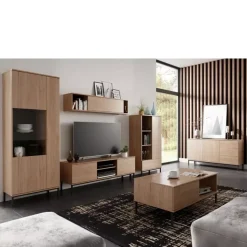 Zestawy Mebli Do Salonu>GiB Meble Meble loftowe do salonu QUARTE Dąb Hikora