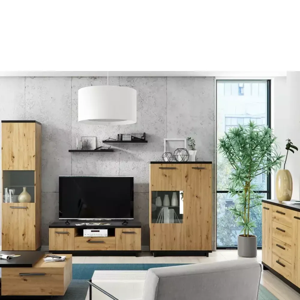 Zestawy Mebli Do Salonu>GiB Meble Meble systemowe dąb artisan ISMENA 3