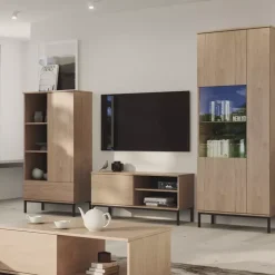 Zestawy Mebli Do Salonu>GiB Meble Meble w stylu loft QUARTE Dąb Hikora