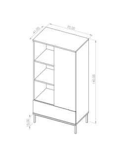 Zestawy Mebli Do Salonu></noscript>GiB Meble Meble w stylu loft QUARTE Dąb Hikora