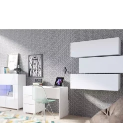 Zestawy Mebli Młodzieżowych>GiB Meble Meble z biurkiem połysk MODERN 15 biały