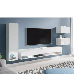 Meblościanki>BRATEX Meblościanka biała połysk MADERA biały