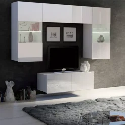 Zestawy Mebli Młodzieżowych|Meblościanki>GiB Meble Meblościanka biała połysk MODERN 10 biały