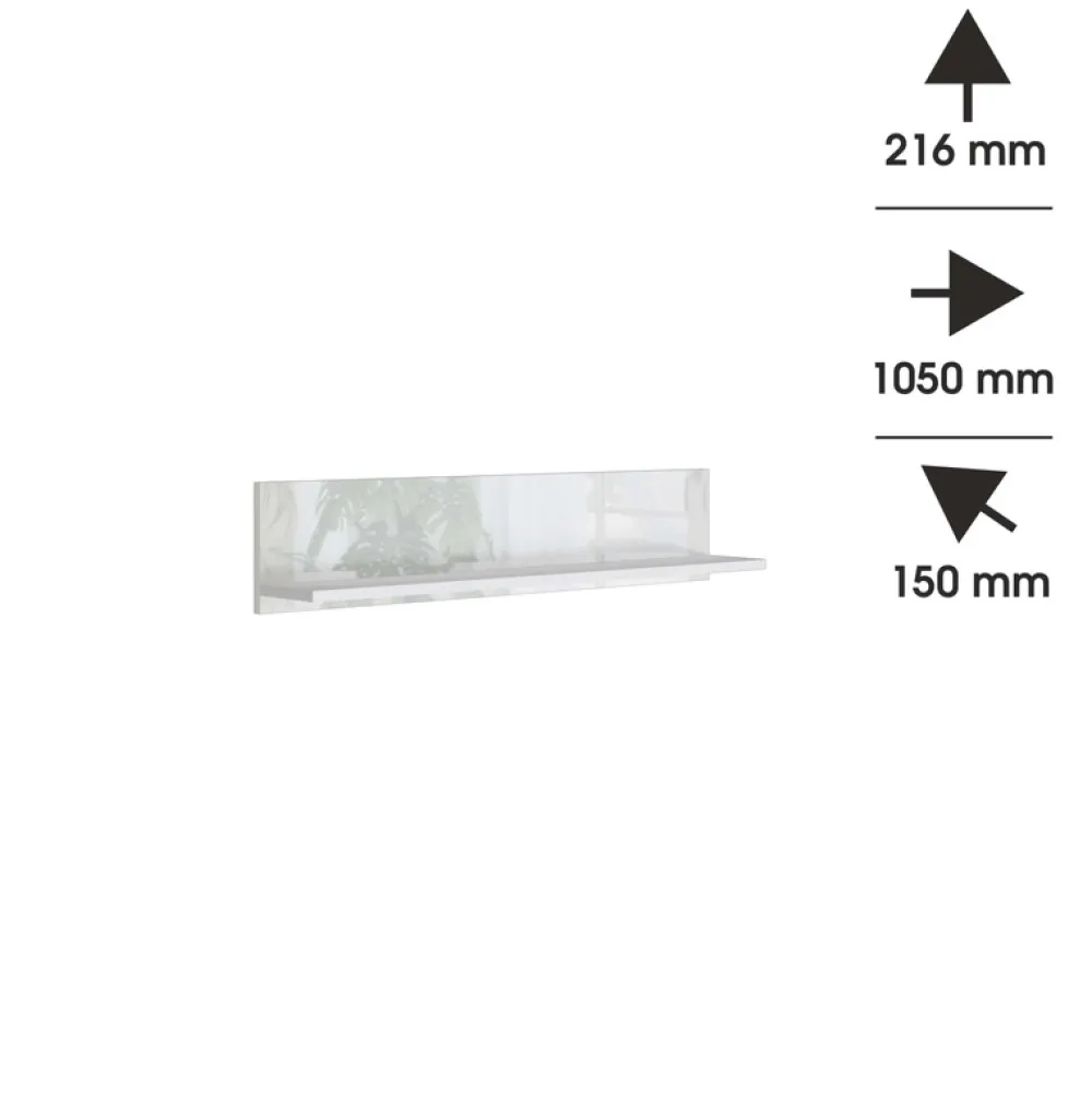 Zestawy Mebli Do Salonu|Meblościanki>BROMARKT Meblościanka biała połysk PREMIUM biały