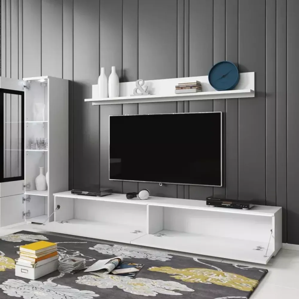 Meblościanki>BRATEX Meblościanka biała VELLORE XL biały