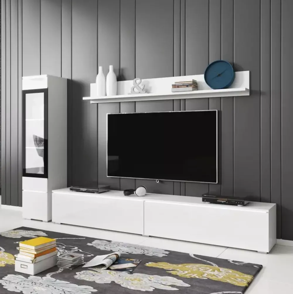 Meblościanki>BRATEX Meblościanka biała VELLORE XL biały