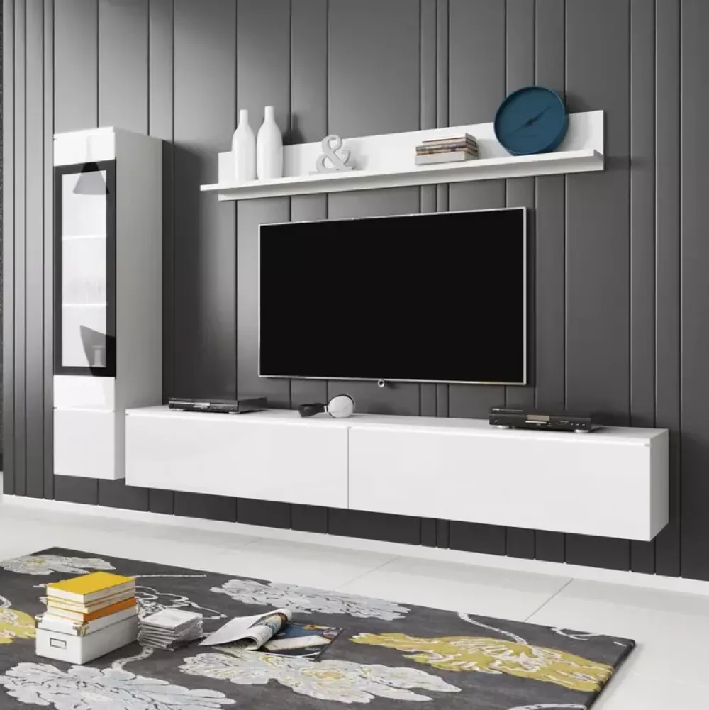 Meblościanki>BRATEX Meblościanka biała VELLORE XL biały