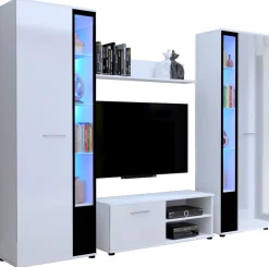 Meblościanki></noscript>Meblohand Meblościanka Cube XL biały połysk