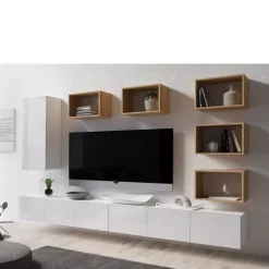 Zestawy Mebli Młodzieżowych|Meblościanki>GiB Meble Meblościanka biały połysk MODERN 37