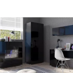 Zestawy Mebli Młodzieżowych>GiB Meble Meblościanka połysk MODERN 14 czarny