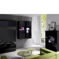 Zestawy Mebli Młodzieżowych>GiB Meble Meblościanka połysk MODERN 12 czarny