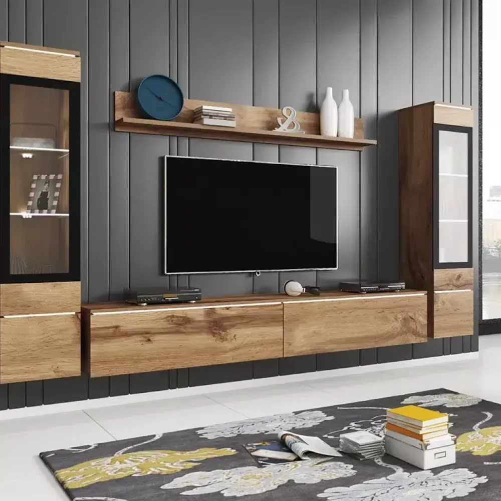 Meblościanki>BRATEX Meblościanka VELLORE XL dąb wotan