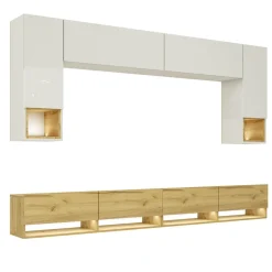 Zestawy Mebli Do Salonu|Meblościanki>BROMARKT Meblościanka do pokoju biała PREMIUM