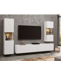 Zestawy Mebli Do Salonu|Meblościanki>Helvetia Meblościanka do salonu biała AVENTELI