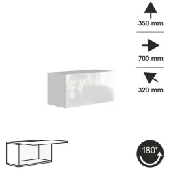 Zestawy Mebli Do Salonu></noscript>BROMARKT Meblościanka do salonu biało czarna połysk PREMIUM
