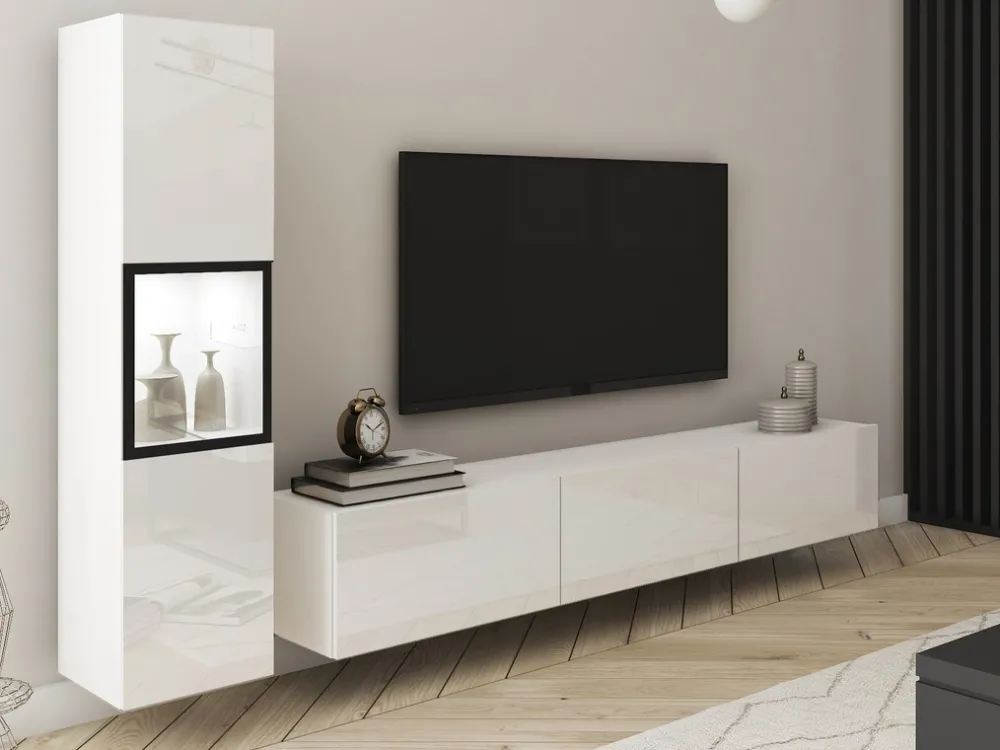 Zestawy Mebli Do Salonu|Meblościanki>BRATEX Meblościanka do salonu BRAVIN biały