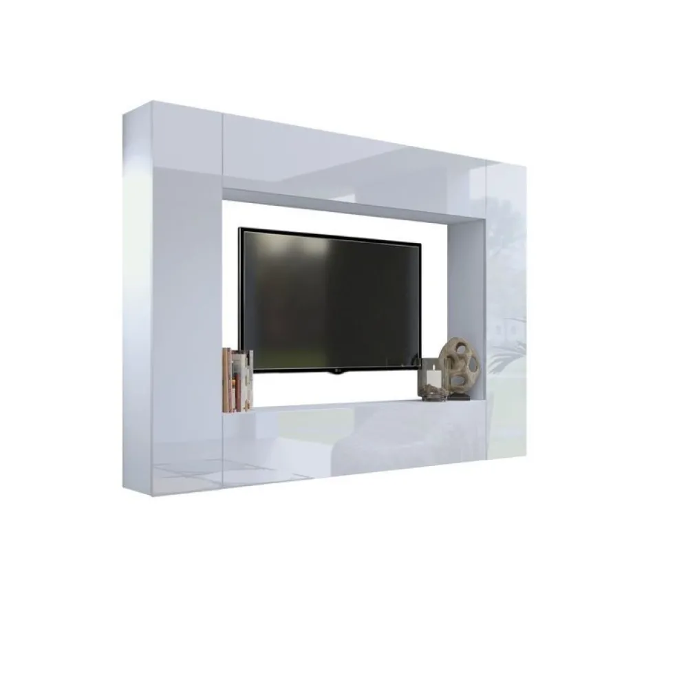 Zestawy Mebli Do Salonu|Meblościanki>BROMARKT Meblościanka do salonu połysk PREMIUM czarny