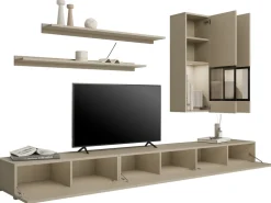 Zestawy Mebli Do Salonu|Meblościanki>Helvetia Meblościanka do salonu kaszmir BARRET beż jasny