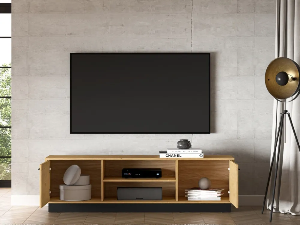 Zestawy Mebli Do Salonu|Meblościanki>ML Meble Meblościanka do salonu MONELLI dąb stylowy