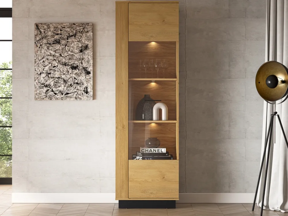 Zestawy Mebli Do Salonu|Meblościanki>ML Meble Meblościanka do salonu MONELLI dąb stylowy