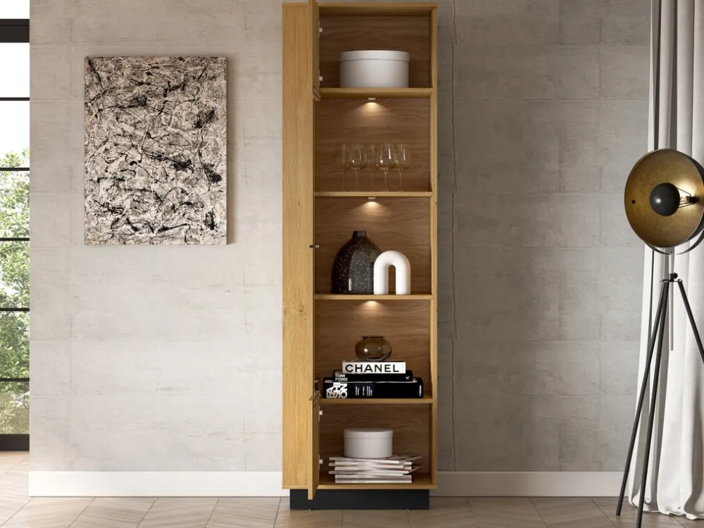 Zestawy Mebli Do Salonu|Meblościanki>ML Meble Meblościanka do salonu MONELLI dąb stylowy