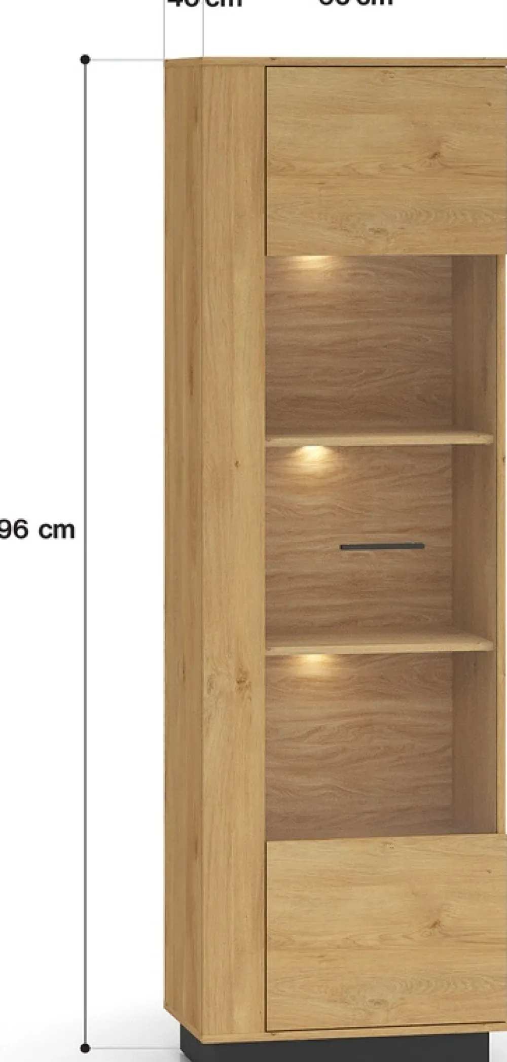 Zestawy Mebli Do Salonu|Meblościanki>ML Meble Meblościanka do salonu MONELLI dąb stylowy