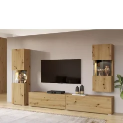 Zestawy Mebli Do Salonu|Meblościanki>Helvetia Meblościanka do salonu nowoczesna AVENTELI