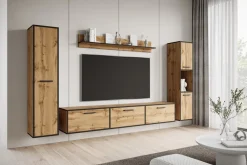 Meblościanki>BRATEX Meblościanka do salonu nowoczesna pod telewizor BUENO dąb wotan