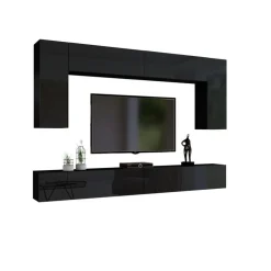 Meblościanki|Zestawy Mebli Do Salonu>BROMARKT Meblościanka do salonu PREMIUM czarny