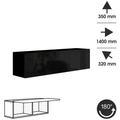 Meblościanki|Zestawy Mebli Do Salonu></noscript>BROMARKT Meblościanka do salonu PREMIUM czarny