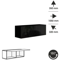 Meblościanki|Zestawy Mebli Do Salonu></noscript>BROMARKT Meblościanka do salonu PREMIUM czarny