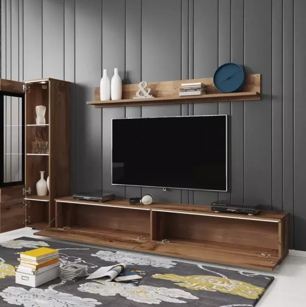 Meblościanki>BRATEX Meblościanka do salonu VELLORE dąb wotan