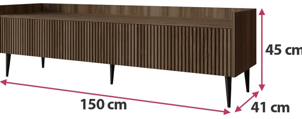 Meblościanki|Zestawy Mebli Do Salonu>JUREK Meblościanka do salonu z szafką RTV i regałami ASPERO orzech