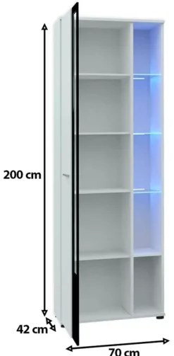 Meblościanki></noscript>Meblohand Meblościanka Komoda RTV Witryna Cube XL biała biały