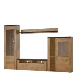 Zestawy Mebli Do Salonu|Meblościanki>Helvetia Meblościanka LARONA dąb lefkas