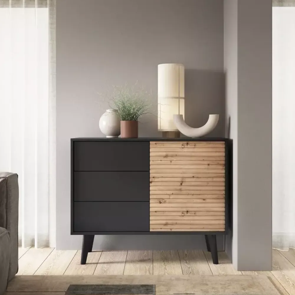 Zestawy Mebli Do Salonu|Meblościanki>PIASKI Meblościanka z ławą do salonu nowoczesna VITERBO