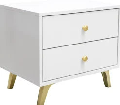 Szafki Nocne>Stolar Minimalistyczna szafka nocna do sypialni z szufladami 54 cm SELMA