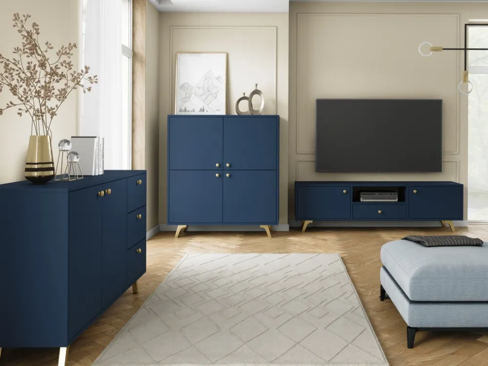 Szafki Rtv>Stolar Minimalistyczna szafka RTV do salonu 160 cm SELMA