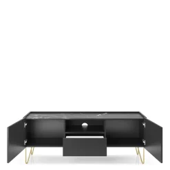 Szafki Rtv>PIASKI Modernistyczna szafka RTV na wysokich nóżkach glamour HEAVEN