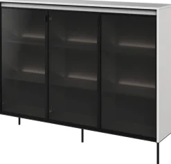 Witryny>lenart. Modna niska witryna na książki do salonu 150 cm TREND