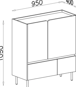 Meble Dla Dzieci|Meble Młodzieżowe></noscript>MEBLAR Młodzieżowa komoda na nóżkach 95 cm nowoczesna z szufladami LISSARO beż piaskowy