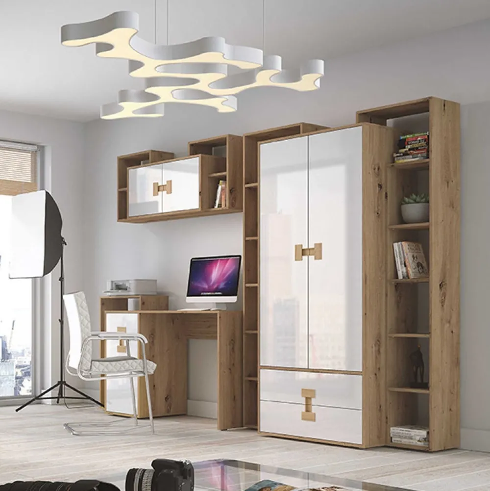 Zestawy Mebli Młodzieżowych>DOMEL Młodzieżowa meblościanka z szafą INDEX