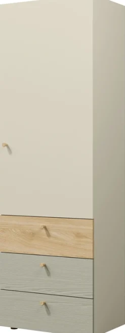 Szafy Otwierane>JUREK Młodzieżowa szafa jednodrzwiowa 60 cm z szufladami YOKO