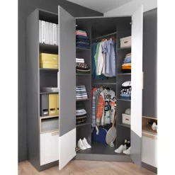 Meble Dla Dzieci|Meble Młodzieżowe>lenart. Młodzieżowa szafa narożna z półkami 95 cm POK