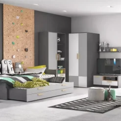 Zestawy Mebli Młodzieżowych|Szafy Młodzieżowe></noscript>lenart. Młodzieżowa szafa z półkami 50 cm szuflada POK